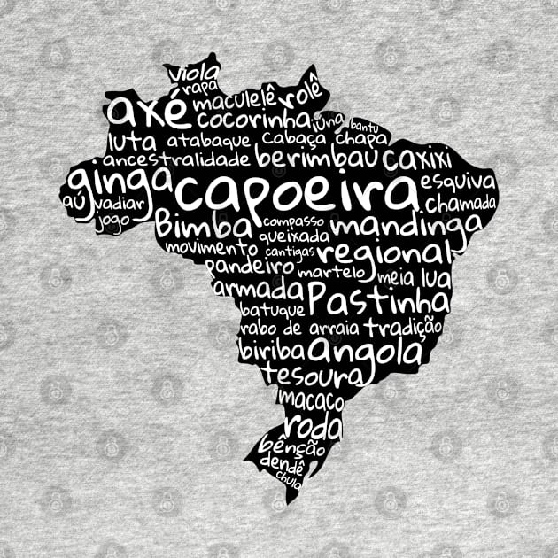 capoeira words black & white by incantia